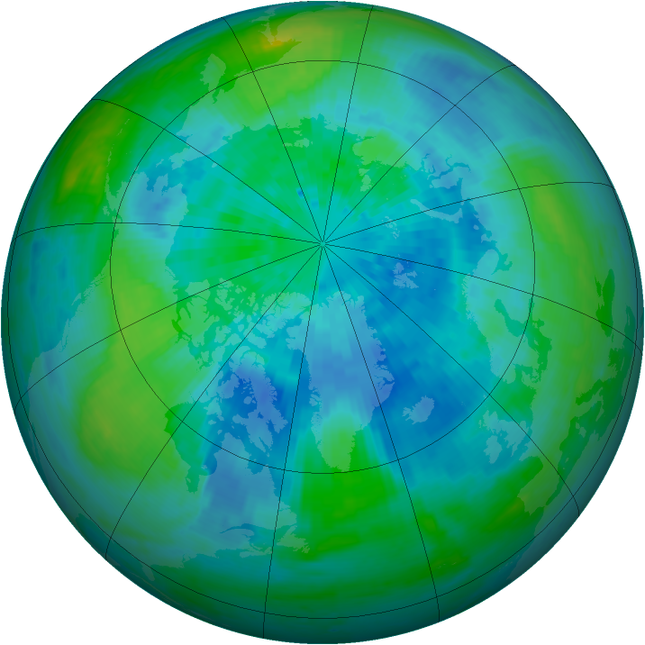 Arctic ozone map for 21 September 2002